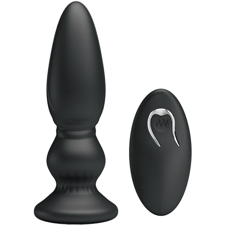 MR PLAY - PLUGUE ANAL DE CONTROLE REMOTO VIBRADOR PODEROSO PRETO 1