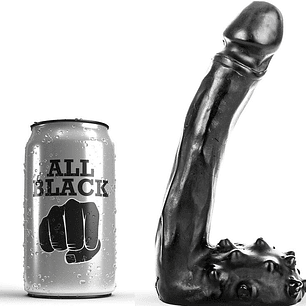 ALL BLACK - DILDO REALÍSTICO 19 CM