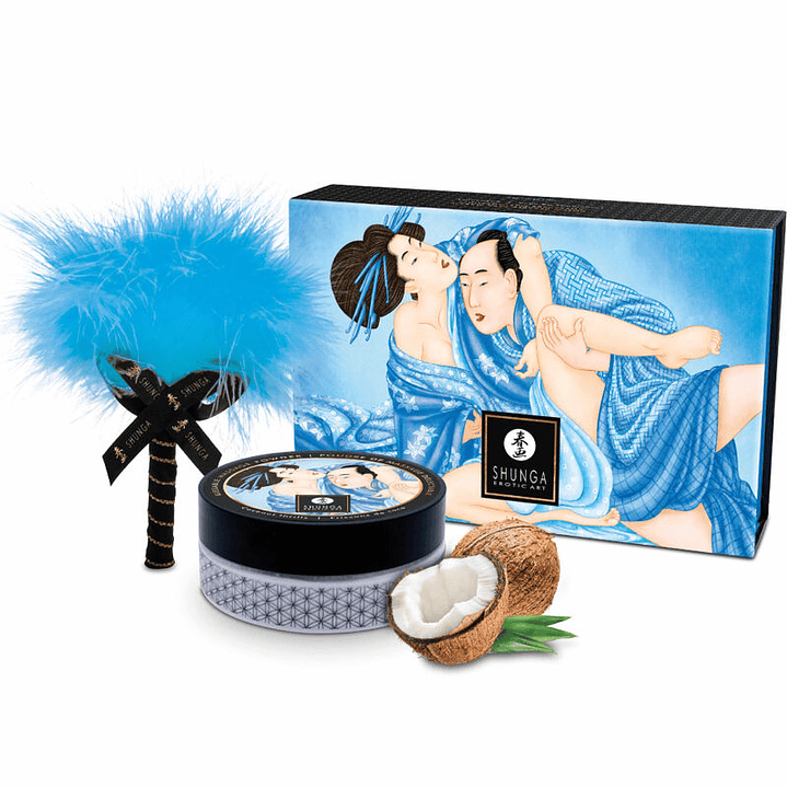 SHUNGA - KIT DE MASSAGEM EM PÓ DE COCO COMESTÍVEL 1