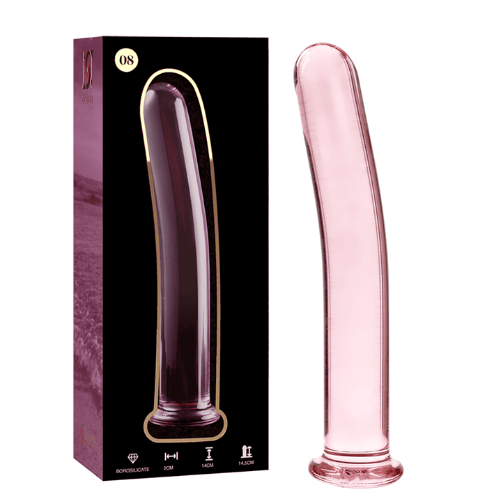 NEBULA SERIES BY IBIZA - MODELO 8 DILDO VIDRO BOROSILICADO ROSA 14.5 CM -O- 2 CM 1