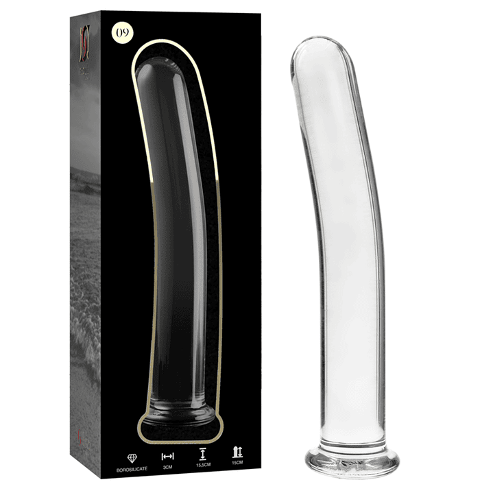 NEBULA SERIES BY IBIZA - MODELO 9 DILDO VIDRO BOROSILICADO TRANSPARENTE 15.5 CM -O- 2.5 CM 1