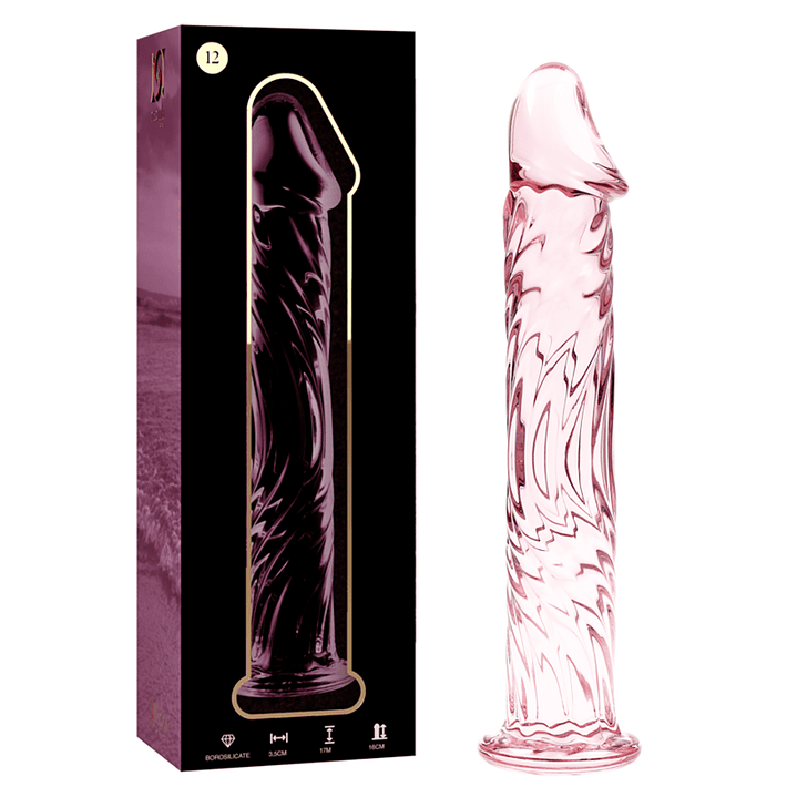NEBULA SERIES BY IBIZA - MODELO 12 DILDO VIDRO BOROSILICADO ROSA 17 CM -O- 3.5 CM 1