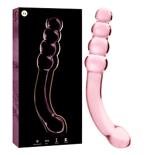 NEBULA SERIES BY IBIZA - MODELO 14 DILDO VIDRO BOROSILICADO ROSA 18.5 CM -O- 3 CM