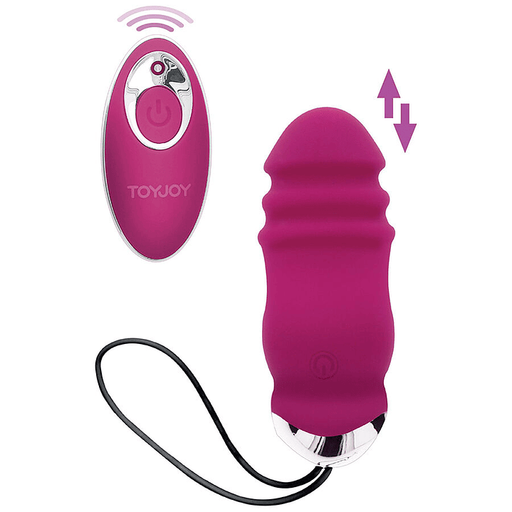 TOYJOY - FELICIDADE SUNN SIDE PARA CIMA E PARA BAIXO VIBRADOR FÚCSIA CONTROLE REMOTO 1