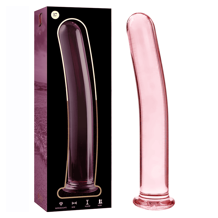 NEBULA SERIES BY IBIZA - MODELO 17 DILDO VIDRO BOROSILICADO ROSA 18.5 CM -O- 3 CM 1