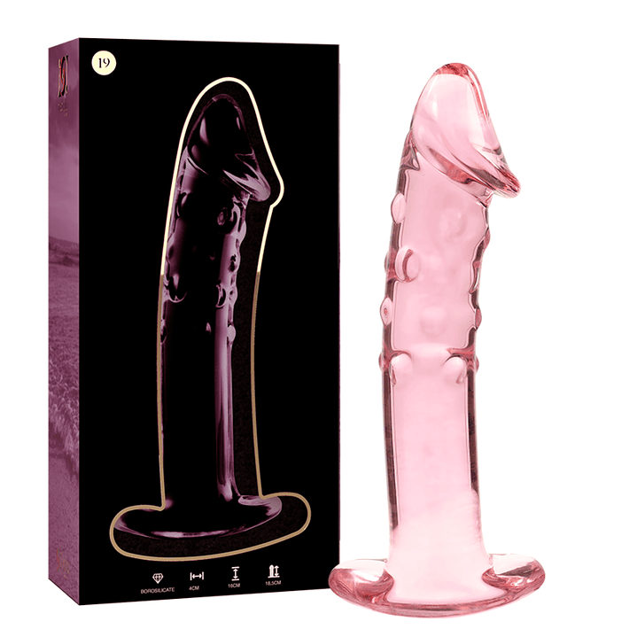 NEBULA SERIES BY IBIZA - MODELO 19 DILDO VIDRO BOROSILICADO ROSA 18.5 CM -O- 4 CM 1