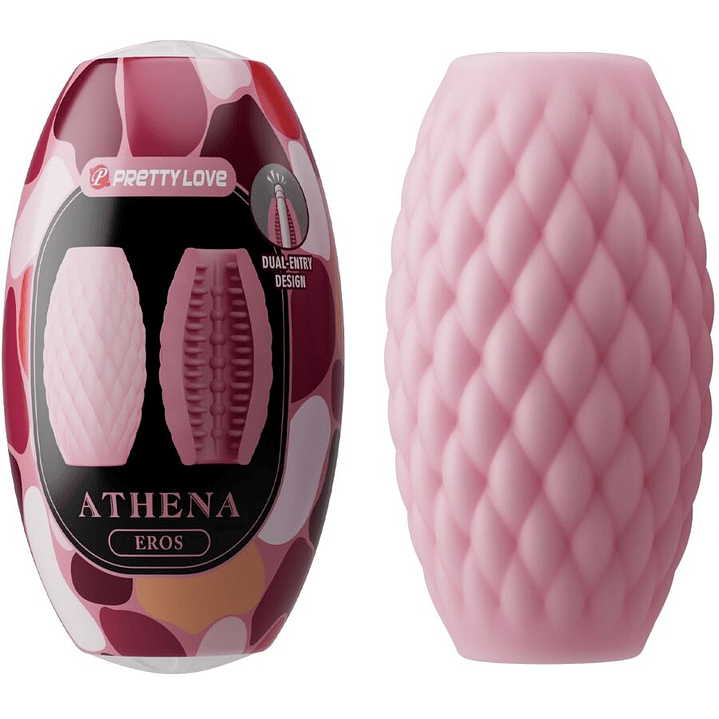 PRETTY LOVE - MASTURBADOR MASCULINO SILICONE ATHENA EROS ROSA 1