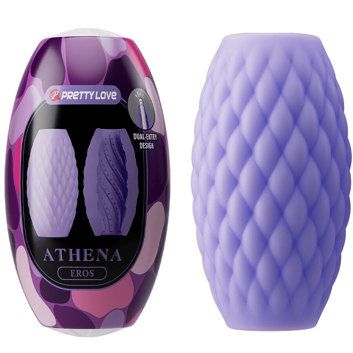 PRETTY LOVE - MASTURBADOR MASCULINO SILICONE ATHENA EROS ROXO 1