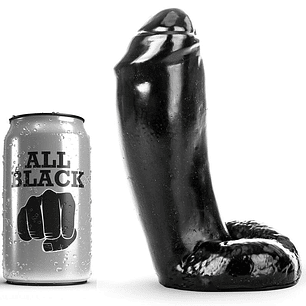 ALL BLACK - DILDO REALÍSTICO 18 CM