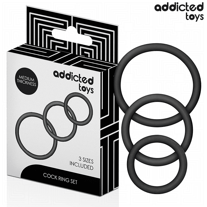 ADDICTED TOYS - CONJUNTO DE ANÉIS DE SILICONE MODELO 2 1