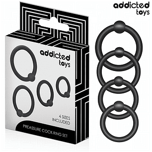 ADDICTED TOYS - CONJUNTO DE ANÉIS DE SILICONE DE PRESSÃO
