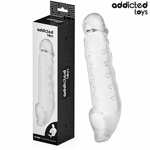 ADDICTED TOYS - EXTENSÃO DE PÊNIS TRANSPARENTE TAMANHO S 23 CM