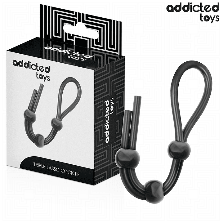 ADDICTED TOYS - CORDA DE SILICONE PARA O PÊNIS DE TRIPLO LOOP 1