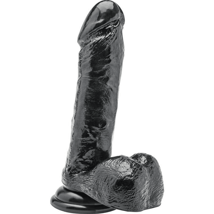GET REAL - DILDO 18 CM COM BOLAS PRETAS 1
