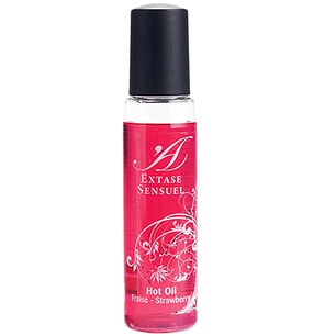 EXTASE SENSUAL - ÓLEO ESTIMULANTE DE MORANGO CALOR VIAGEM 35 ML