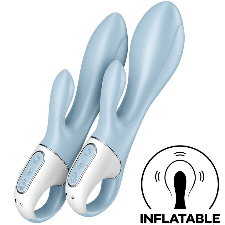 SATISFYER - BOMBA DE AR BUNNY 1 COELHO INFLÁVEL VIBRADOR AZUL 1