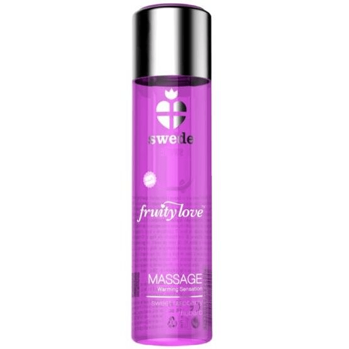 SWEDE - FRUITY LOVE EFEITO DE AQUECIMENTO ÓLEO DE MASSAGEM ROSA FRAMBOESA E RUIBARBO 60 ML 1