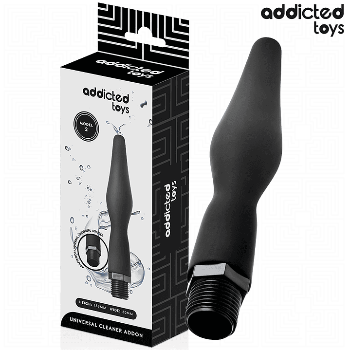 ADDICTED TOYS - LIMPADOR ANAL COM ADAPTADOR UNIVERSAL MODELO 2 1