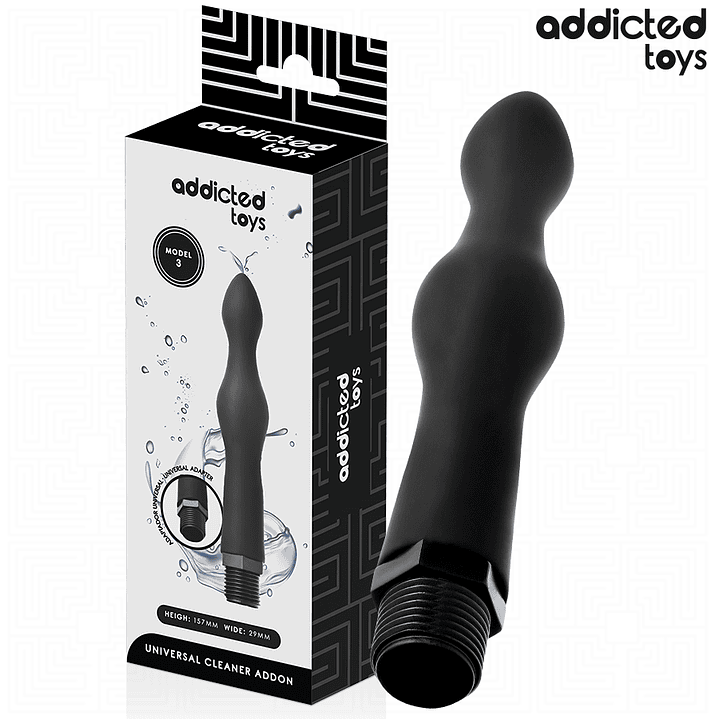 ADDICTED TOYS - LIMPADOR ANAL COM ADAPTADOR UNIVERSAL MODELO 3 1