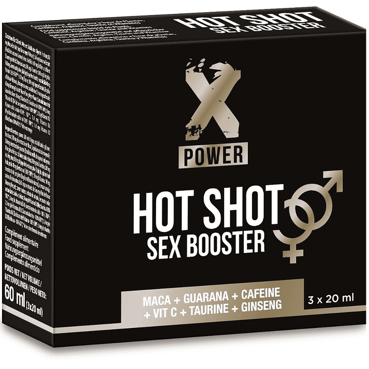 X POWER - HOT SHOT SEX BOOSTER AUMENTA LIBIDO 3 X 20 ML 1