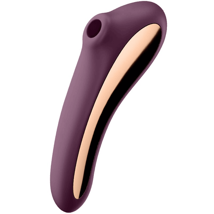 SATISFYER - VIBRADOR DUAL KISS AIR PULSE VINHO TINTO 1