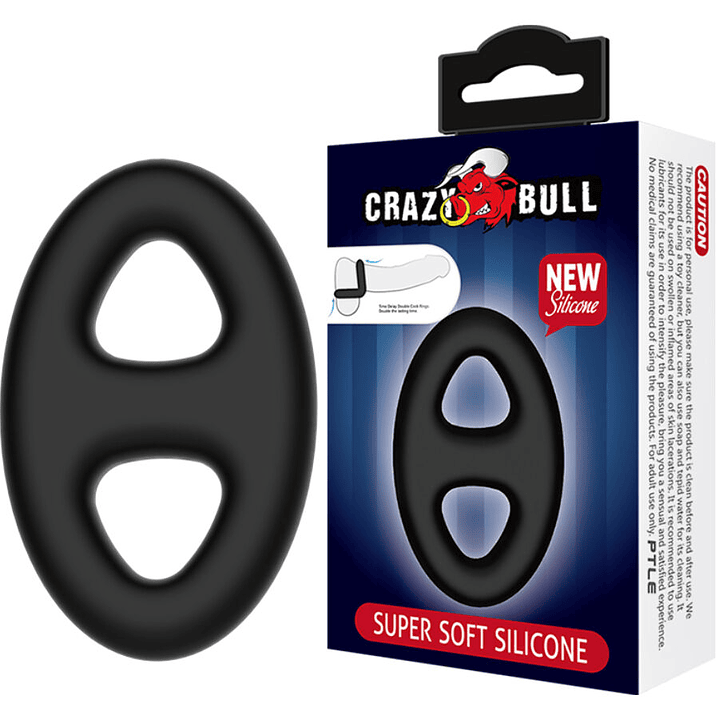 CRAZY BULL - ANEL DE SILICONE OVAL DUPLO 1