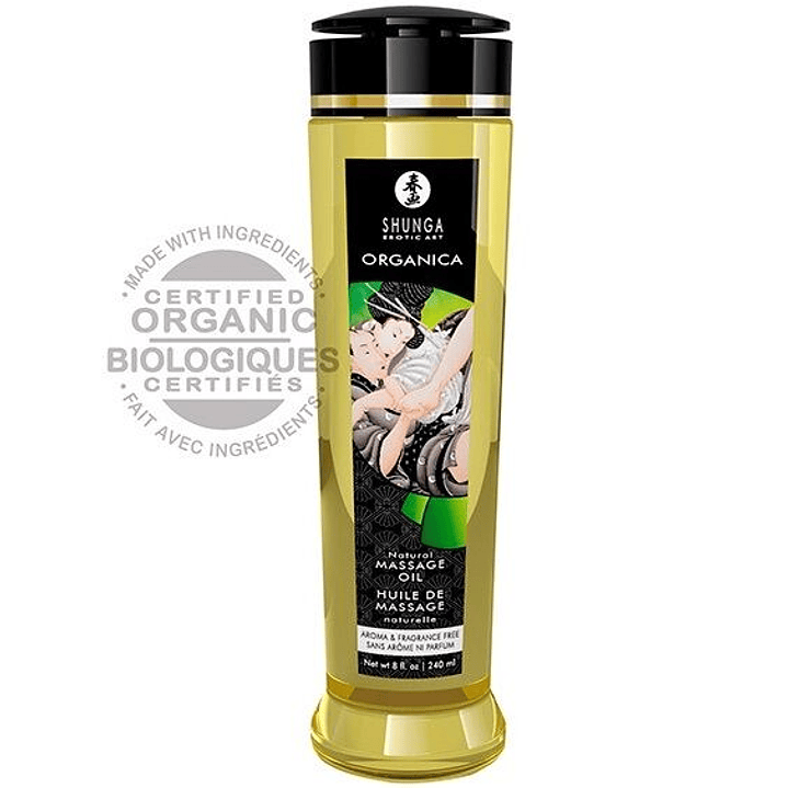SHUNGA - ÓLEO DE MASSAGEM ORGÂNICO NATURAL 240 ML 1