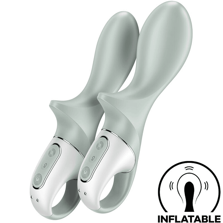 SATISFYER - AIR PUMP BOOTY 3 VIBRADOR ANAL INFLÁVEL GREYGREEN 1