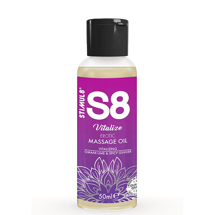 STIMUL8 - S8 VITALIZE ÓLEO DE MASSAGEM ERÓTICO LIMA 50 ML 1