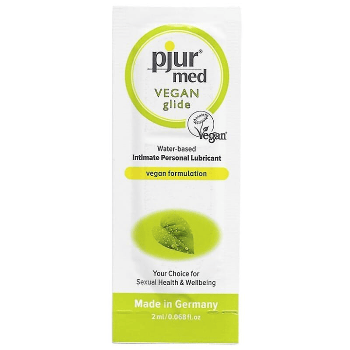 PJUR - MED VEGAN GLIDE LUBRIFICANTE  BASE DE GUA 2 ML 1