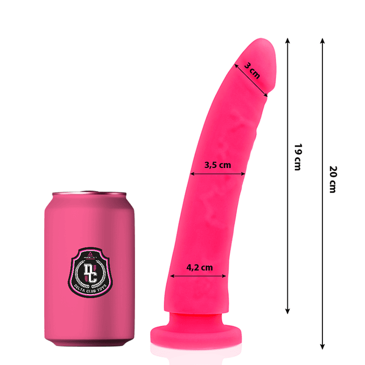 DELTA CLUB -TOYS DILDO MÉDICO ROSA SILICONE 20 CM -O- 4 CM 1