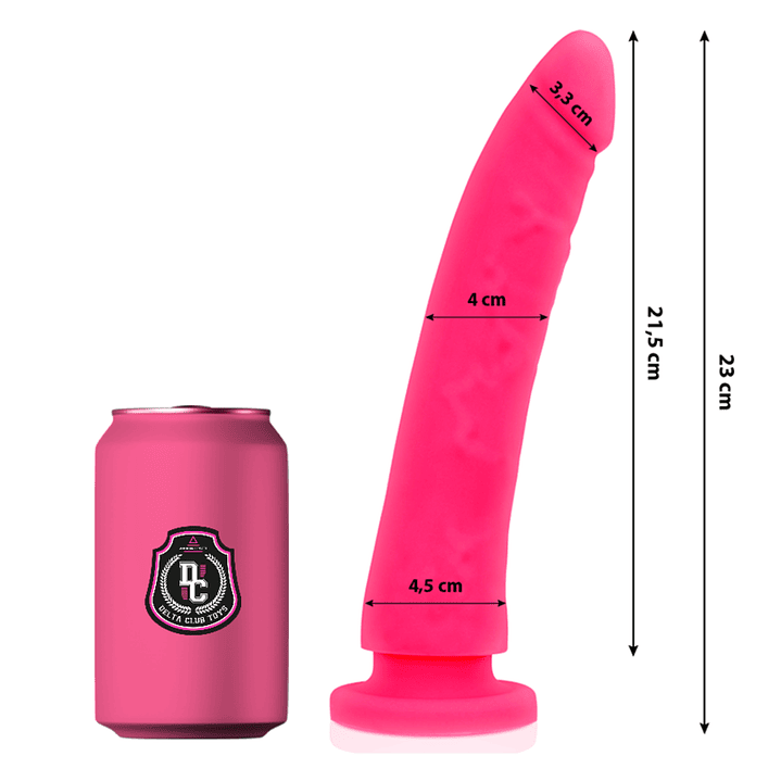 DELTA CLUB - TOYS DILDO MÉDICO DE SILICONE ROSA 23 CM -O- 4.5 CM 1