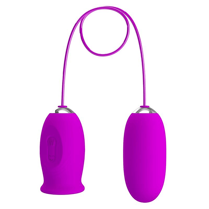 PRETTY LOVE - VIBRADOR RECARREGVEL DAISY DUAL EGG ROXO 1