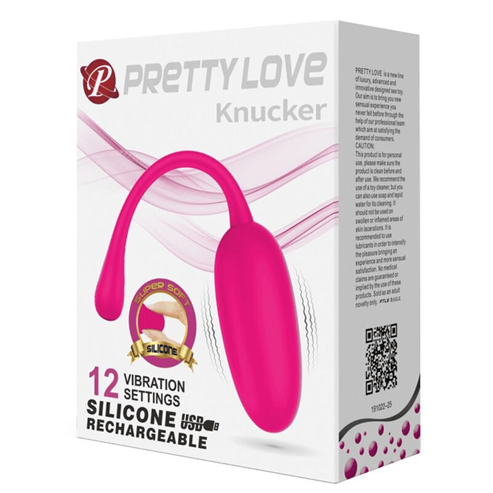 PRETTY LOVE - OVO VIBRATÓRIO RECARREGVEL KNUCKER ROSA 1
