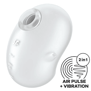 SATISFYER - CUTIE GHOST VIBRADOR LAY-ON BRANCO