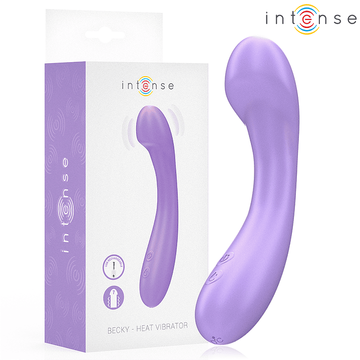 INTENSE - VIBRADOR BECKY 19 CM AQUECÍVEL 7 VIBRAÇÕES ROXO 1