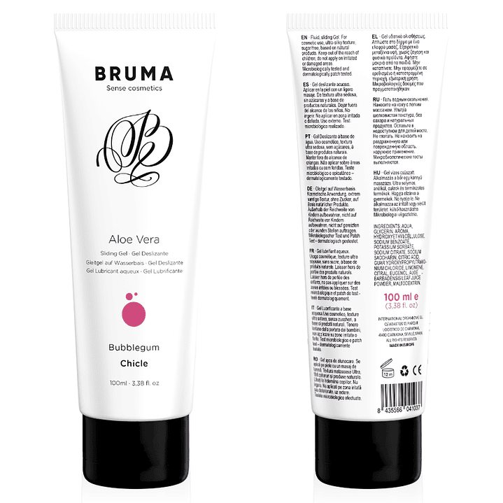 BRUMA - GEL DESLIZANTE DE ALOE VERA SABOR BUBBLEGUM 100 ML 1