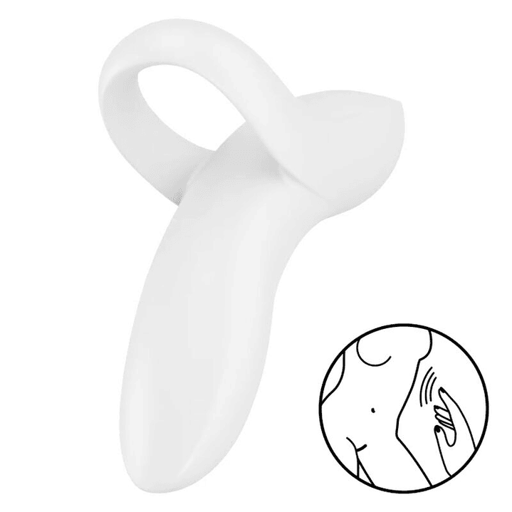 SATISFYER - VIBRADOR DE DEDO BOLD LOVER BRANCO 1