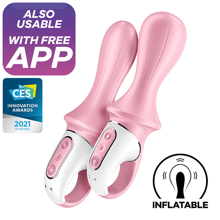 SATISFYER - AIR PUMP BOOTY 5+ VIBRADOR ANAL INFLVEL ROSA 1