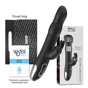 BRILLY GLAM - VIBRADOR E ROTADOR  MOEBIUS COELHO COMPATÍVEL COM A TECNOLOGIA WATCHME WIRELESS