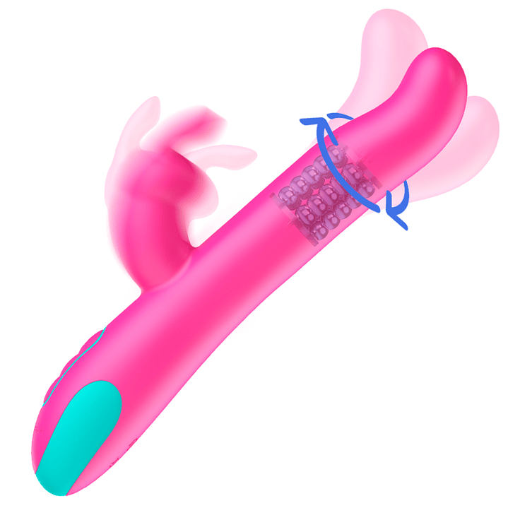 HAPPY LOKY - PLUTO COELHO VIBRADOR E ROTADOR RELÓGIO COM TECNOLOGIA SEM FIO COMPATÍVEL 1