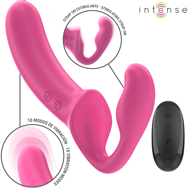 INTENSE - AMY VIBRADOR DUPLO 20 CM ROSA CONTROLE REMOTO 1