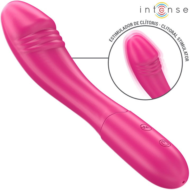 INTENSE - BELINDA VIBRADOR 19 CM FLEXÍVEL 10 VIBRAÇÕES ROSA 1