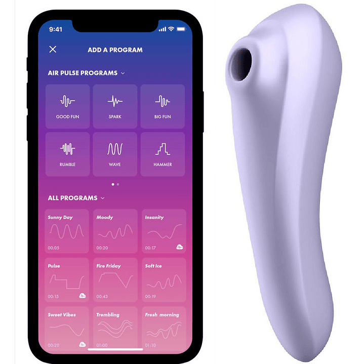 SATISFYER - VIBRADOR DE PULSO DE AR DUAL PLEASURE MALVA 1