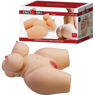 CRAZY BULL - GRACE TRONCO FEMININO REALISTA VAGINA E ANAL 7,5 KG