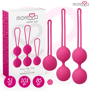 MORESSA - CONJUNTO OSIAN PREMIUM SILICONE ROSA (Osian One - 51 g | Osian Two - 101 g | Osian Three 85 g)