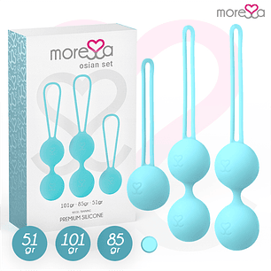 MORESSA - CONJUNTO OSIAN SILICONE PREMIUM TURQUESA
