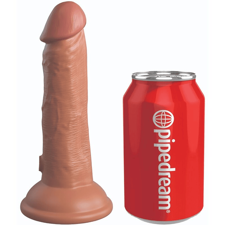 KING COCK - ELITE DILDO DE SILICONE REALÍSTICO 15.2 CM CARAMELO 1