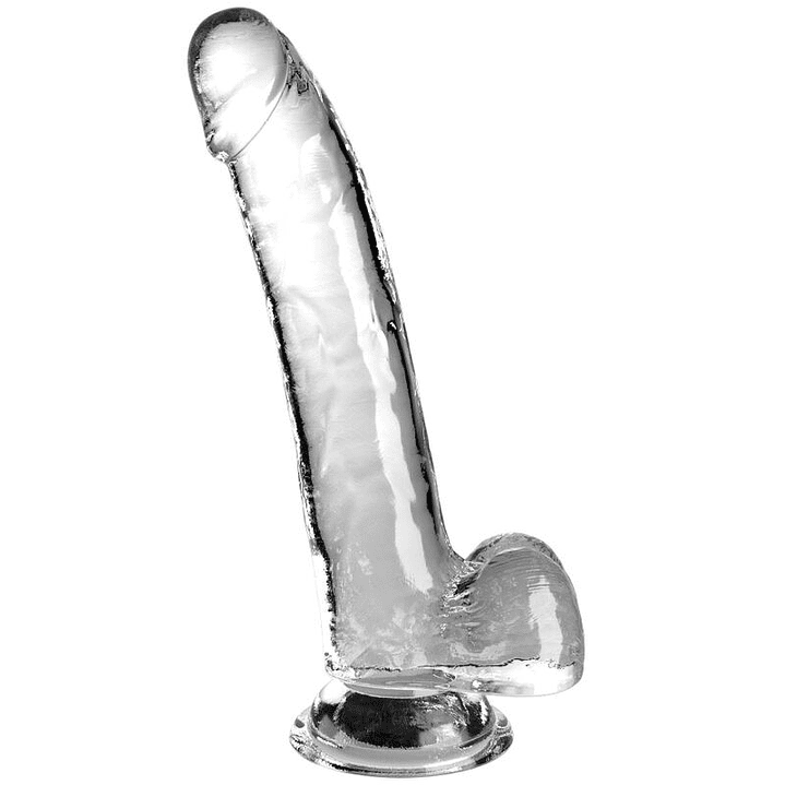 KING COCK - CLEAR DILDO COM TESTÍCULOS 20.3 CM TRANSPARENTE 1
