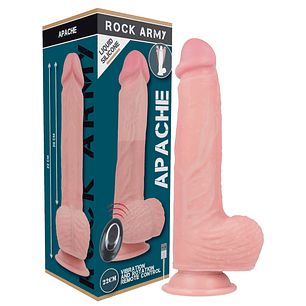 ROCKARMY - VIBRADOR DE SILICONE LÍQUIDO CONTROLE REMOTO PREMIUM APACHE 20.5 CM -O- 4.62 CM